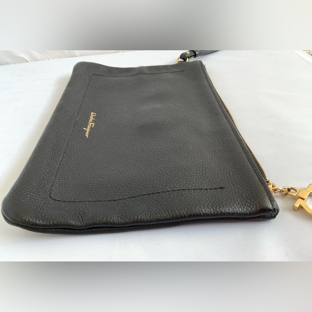 Salvatore Ferragamo Black Leather Clutch - Picture 5 of 5
